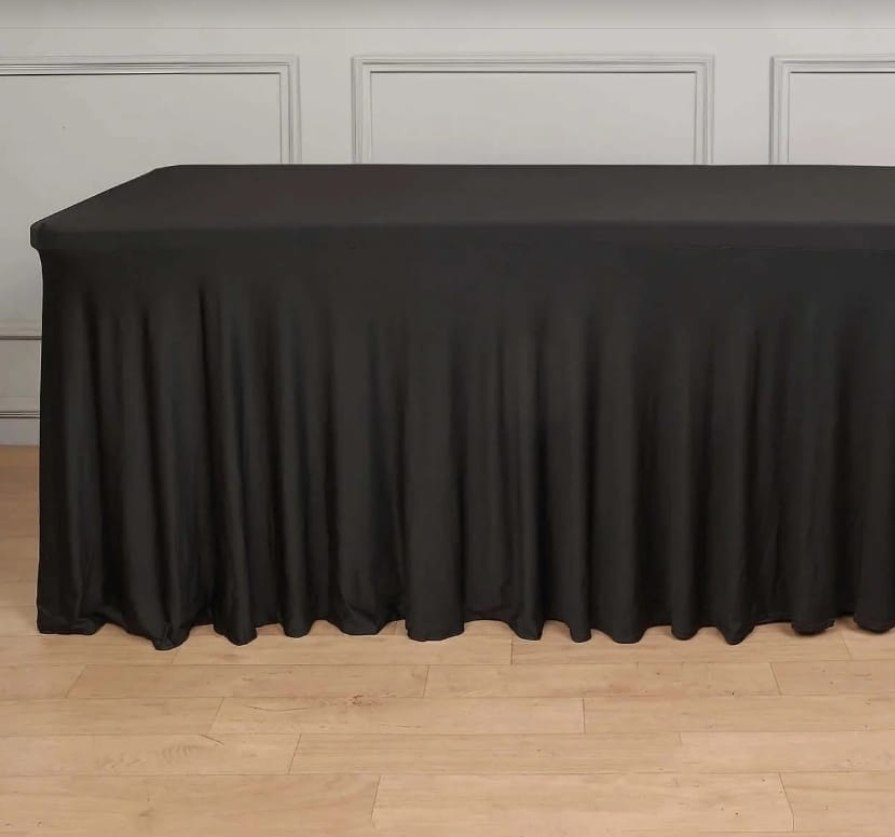 Black tablecloth