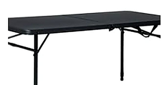 6ft PVC table, black