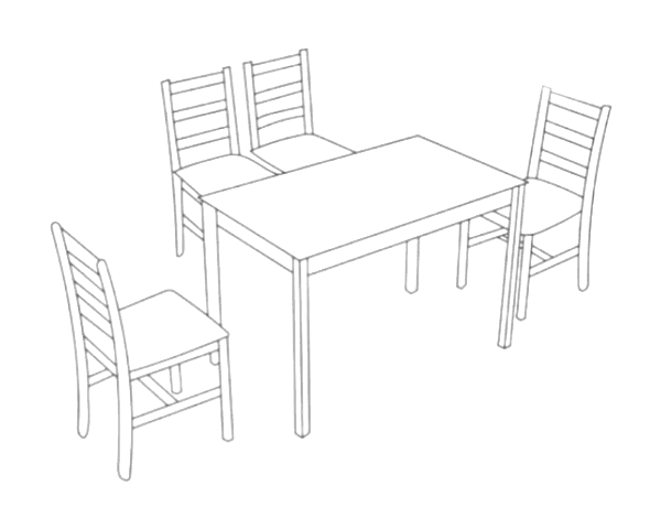 Tables and chairs illustration